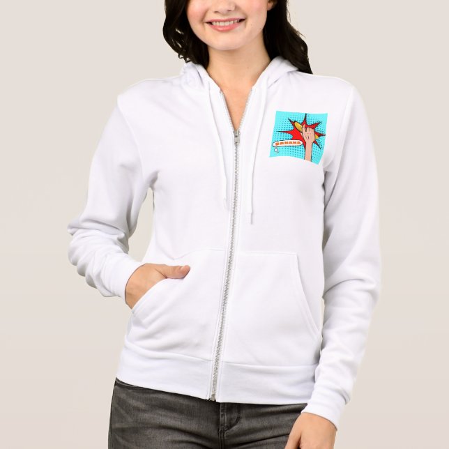 Sudadera Plátano al estilo de cómic de arte pop retro (Anverso)