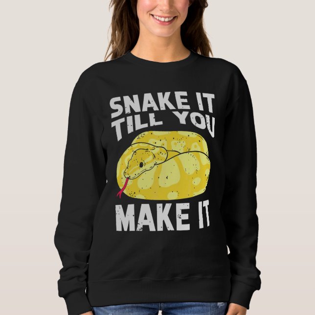 Sudadera Plátano Bola Pitón Serpiente Hasta Que Lo Consigas (Anverso)