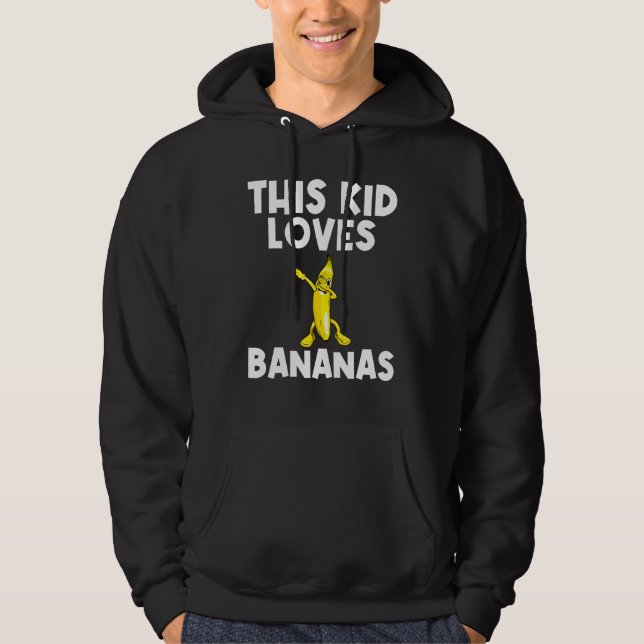 Sudadera Plátano Cool Para Niños Chicos Dabbing Amarillo Du (Anverso)