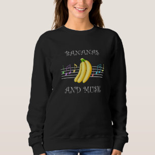 Sudadera Plátanos Y Música Músico Clave Piano Frutas