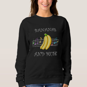 Sudadera Plátanos Y Música Músico Clave Piano Frutas