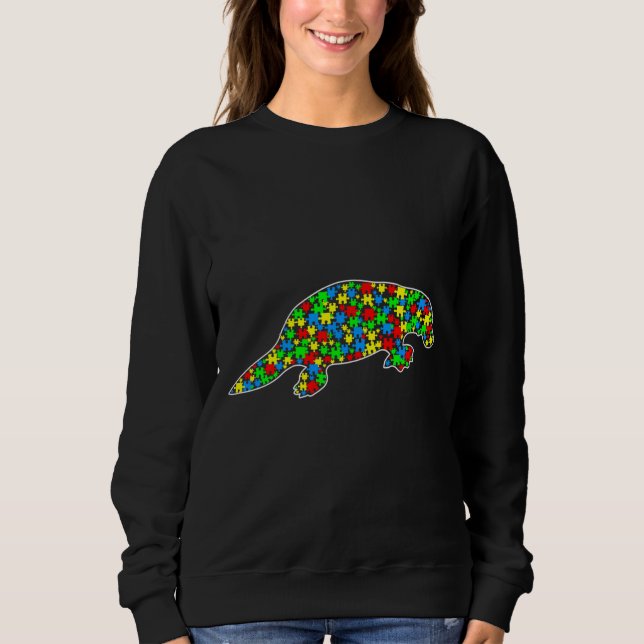 Sudadera Platypus Funny Puzzle Animals Autism Awareness (Anverso)