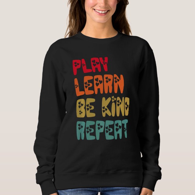 Sudadera Play Learn Be Kind Repeat Anti Bullying Day 2022 U (Anverso)