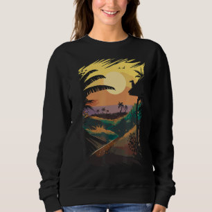 Sudadera Playa Aloha Hawaii Hawaii Isla Hawái Palm Trees