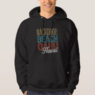 Sudadera Playa Backdoor OAHU Hawái HIBISCO Y LETRA Thr