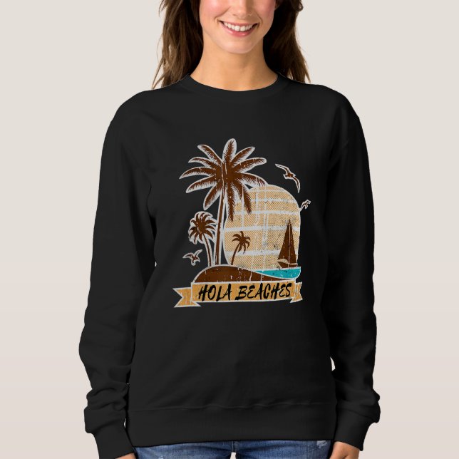 Sudadera Playa de arena de palmeras vacaciones de verano Tr (Anverso)