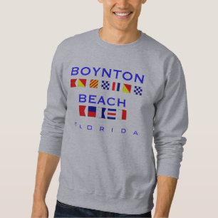Sudadera Playa de Boynton, FL - deletreo náutico de la