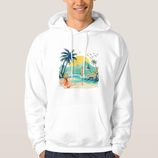 Sudadera Playa de descanso para verano (Anverso)