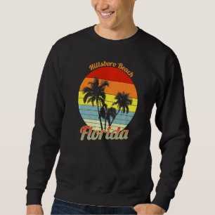 Sudadera Playa de Hillsboro Florida Palmeras Tropicales Ret