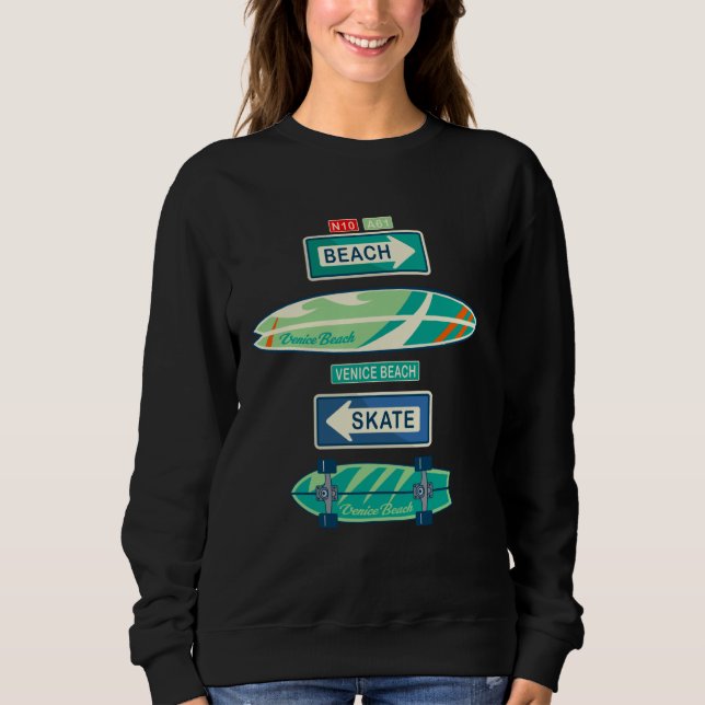 Sudadera Playa de Venice Surf Skate Vida de Playa (Anverso)