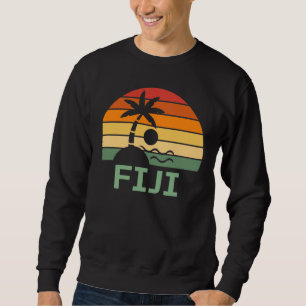 Sudadera Playa de Verano de Palmeras Vintage de Fiji
