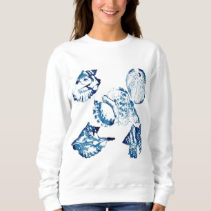 Sudadera playa de verano moda de color azul índigo