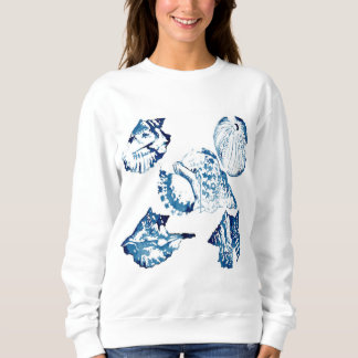 Sudadera playa de verano moda de color azul índigo