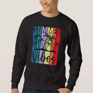 Sudadera Playa de Verano Vibes Retro Vintage Sunset Palmera