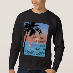 Sudadera Playa del Carmen México Sueño Flamingo Aventura M