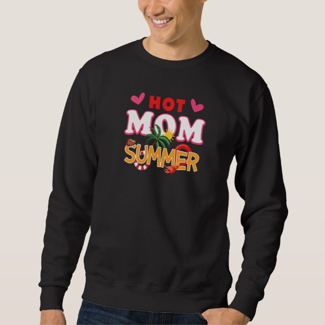 Sudadera Playa gráfica de verano de Hot Mom (Anverso)