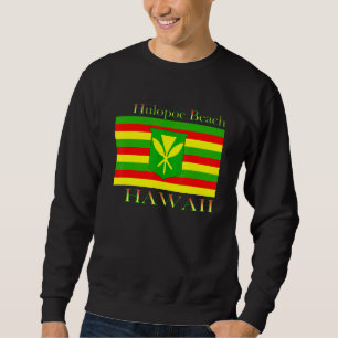 Sudadera Playa Hulopoe Islas Hawaii Bandera Hawaiana Playa