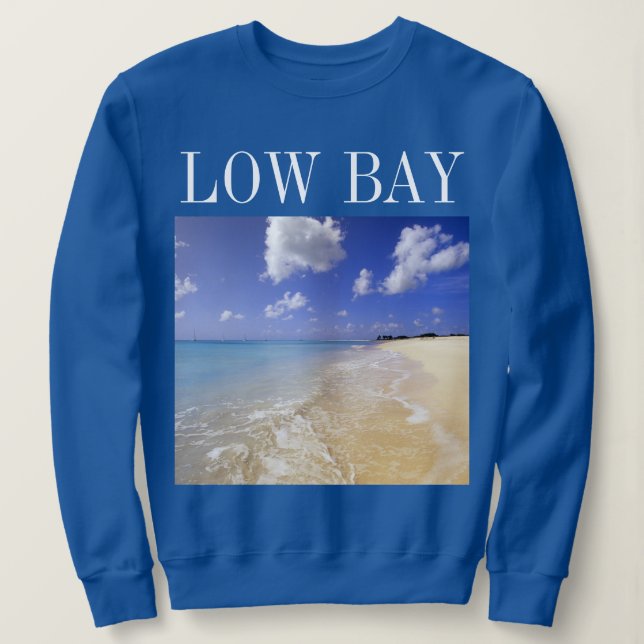 Sudadera Playa Low Bay, Barbuda, Antigua (Anverso del diseño)