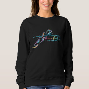 Sudadera Playa Navarre Florida Colorful Dolphin Lover Beach