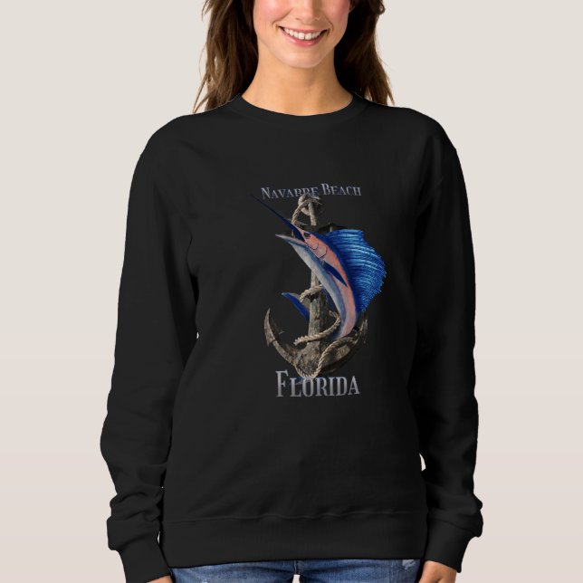 Sudadera Playa Navarre Florida pez espada Marlin Ocean Fish (Anverso)