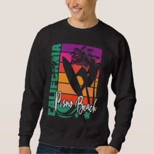 Sudadera Playa Pismo California Atardecer Retro Playa Surf 