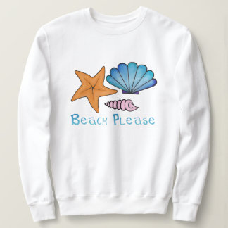 Sudadera Playa por favor con conchas