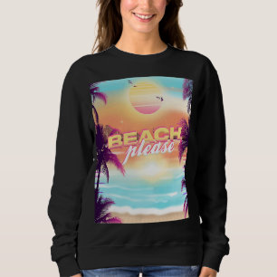 Sudadera Playa Por Favor Verano Vacaciones Palm Trees Sunse