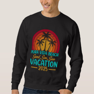 Sudadera Playa Pura Vida Costa Rica Arena Mar Sol Vacacione