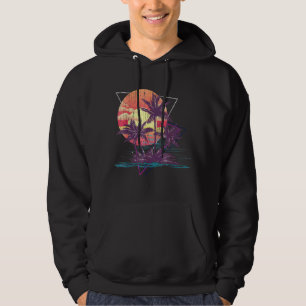Sudadera Playa Retro Palm Trees Playa Sunset Tropical Playa