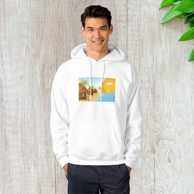 Sudadera Playa tropical con sombrillas de paja (Subido por el creador)