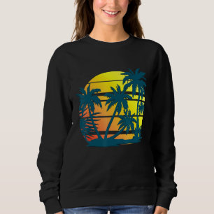 Sudadera Playa tropical de veraneo de palmeras de coco
