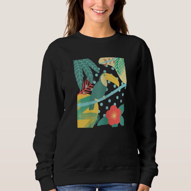 Sudadera Playa Turca Turca De Flor De Hojas De Palmilla Tró (Anverso)