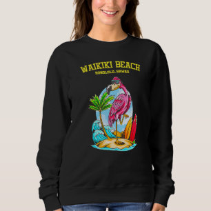 Sudadera Playa Waikiki Flamingo Ola Oceánica Surf