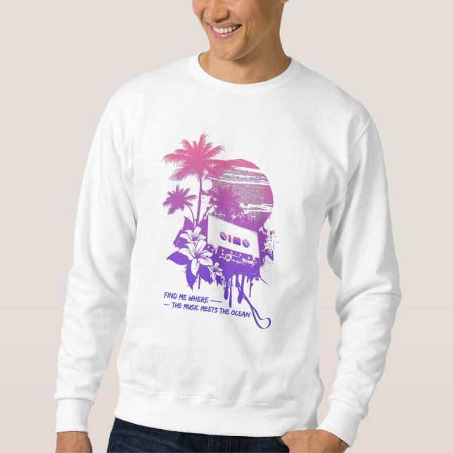 Sudadera Playa Y Palmeras Musicales (Anverso)