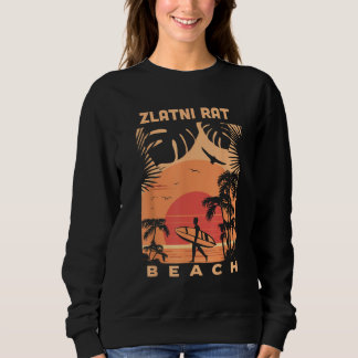 Sudadera Playa Zlatni Rat Atardecer Vacaciones de Verano Vi