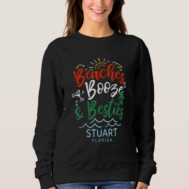 Sudadera Playas Alcohol Y Amigas Stuart Verano Florida Tr (Anverso)
