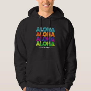 Sudadera Playas Aloha Hawái Patrón floral hawaiano