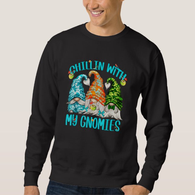 Sudadera Playas De Hawái Gnomes Para El Verano Chillin Con  (Anverso)
