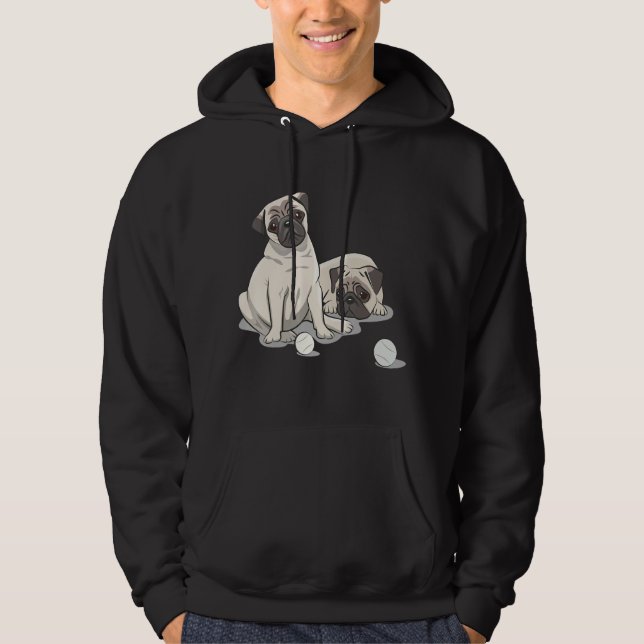 Sudadera Playful Pug Design (Anverso)