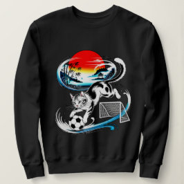 Sudadera Playful Soccer Cat Women's - For Cat Lovers