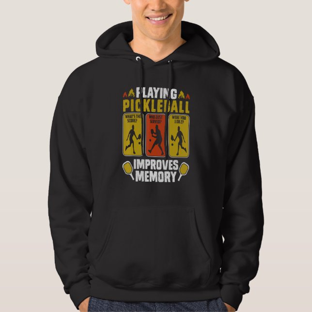 Sudadera Playing Pickleball Improves Memory  Pickleball Pla (Anverso)
