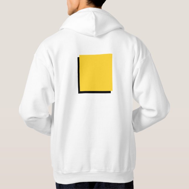 Sudadera Plaza amarilla del arte Bauhaus clásico (Reverso)