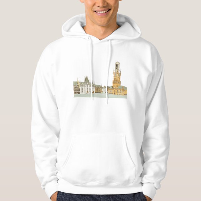 Sudadera Plaza del mercado. Brujas Bélgica (Anverso)