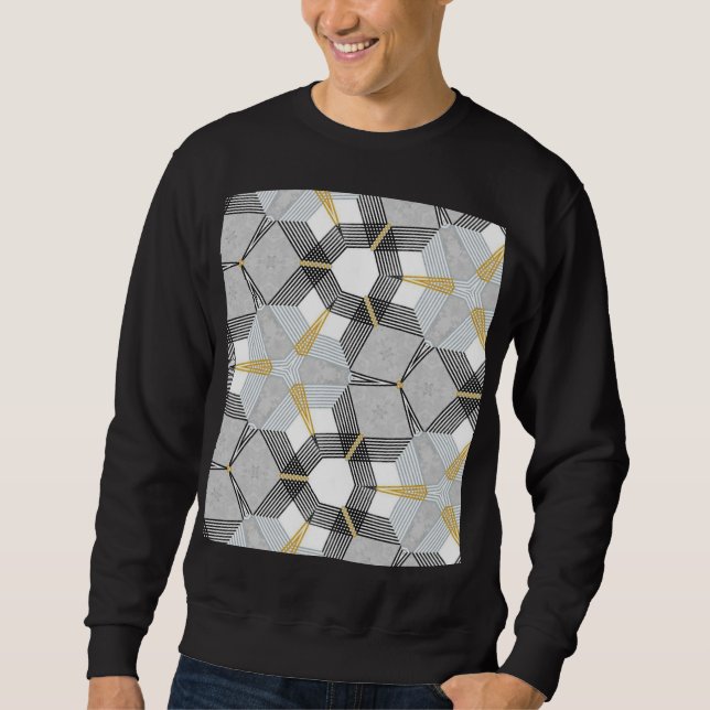 Sudadera Plaza hexagonal colorida: caleidoscopio geométrico (Anverso)