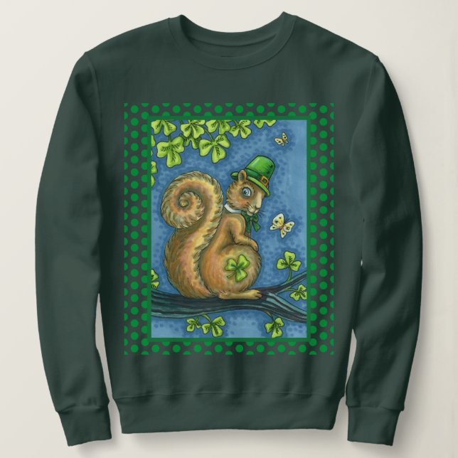 Sudadera PLAZA LEPRECHAUN IRISH, ST. PATRICK'S DAY Lucky (Anverso del diseño)