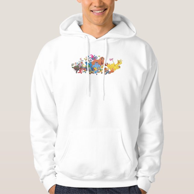 Sudadera Plaza Sésamo! Ilustracion de caracteres (Anverso)