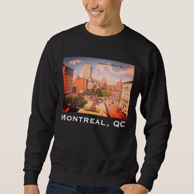 Sudadera Plaza Victoria Vintage, Montreal, Quebec, Canadá (Anverso)