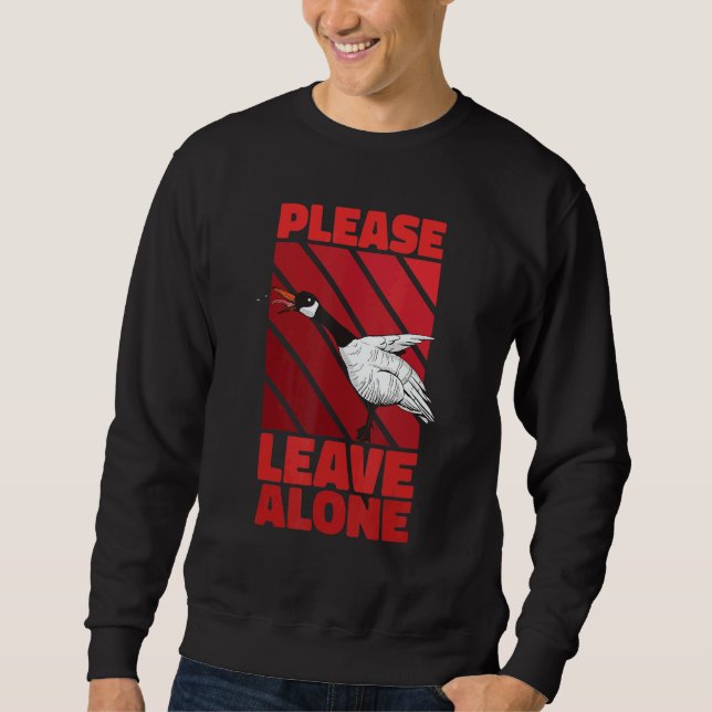 Sudadera Please Leave Me Alone Canadian Goose Birdwatcher (Anverso)
