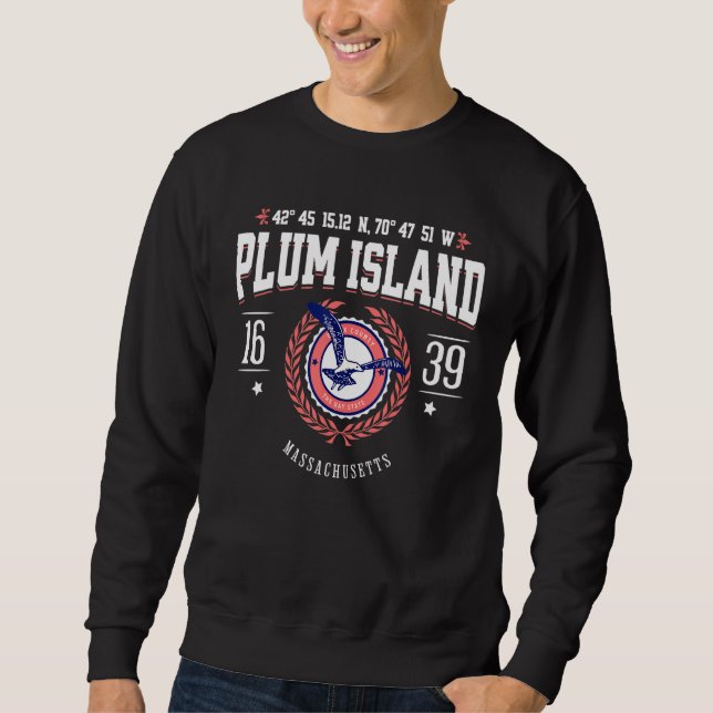 Sudadera Plum Island Massachusetts North Shore MA Nautical  (Anverso)