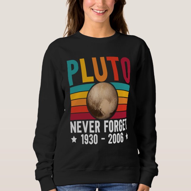 Sudadera Pluto 9th Planet Never Forget Astronomy Solar Syst (Anverso)